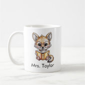 Cute Coyote Reading Book Custom Kaffeetasse (Links)