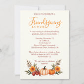 Cute Cozy Autumn Friendsgiving Pumpkins Einladung (Vorderseite)