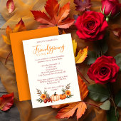 Cute Cozy Autumn Friendsgiving Pumpkins Einladung