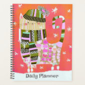 Cute Cozy Cat Daily Planner Planer (Vorderseite)