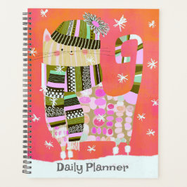 Cute Cozy Cat Daily Planner Planer