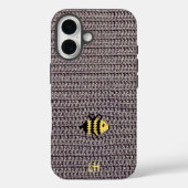 Cute Cozy Crochet Bee Yarn Custom Name Initials Case-Mate iPhone Hülle (Rückseite)