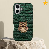 Cute Cozy Crochet Owl Yarn Custom Name Initials Case-Mate iPhone Hülle