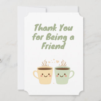 Cute & Cozy Friendship Thank You Card  Einladung