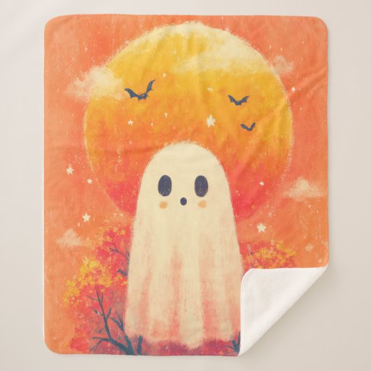 Cute Cozy Halloween Blanket Sherpadecke (Vorderseite)