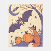 Cute & Cozy Halloween Blanket with Smiling Bats, Fleecedecke (Vorderseite)
