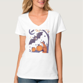 Cute & Cozy Halloween Tumblers with Smiling Bats,  T-Shirt
