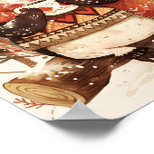 Cute Cozy Penguin Winter Nursery Wall Art Print Poster (Ecke)