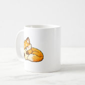 Cute Cozy Sleeping Fox Kaffeetasse (Vorderseite Links)
