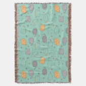 Cute & Cozy Sleepy Cat Dreams Pattern Decke (Vorderseite Vertikal)