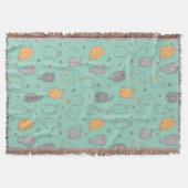 Cute & Cozy Sleepy Cat Dreams Pattern Decke (Vorderseite)