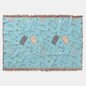 Cute & Cozy Sleepy Cat Dreams Pattern Decke (Vorderseite)