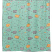 Cute & Cozy Sleepy Cat Dreams Pattern Duschvorhang (Vorderseite)