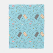 Cute & Cozy Sleepy Cat Dreams Pattern Fleecedecke (Vorderseite)