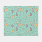 Cute & Cozy Sleepy Cat Dreams Pattern Fleecedecke (Vorderseite (Horizontal))