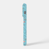 Cute & Cozy Sleepy Cat Dreams Pattern iPhone case Hülle (Linke Seite)