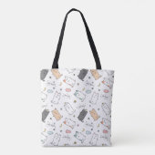 Cute & Cozy Sleepy Cat Dreams Pattern Tasche (Rückseite)