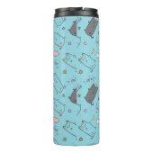 Cute & Cozy Sleepy Cat Dreams Pattern Thermosbecher (Rückseite)