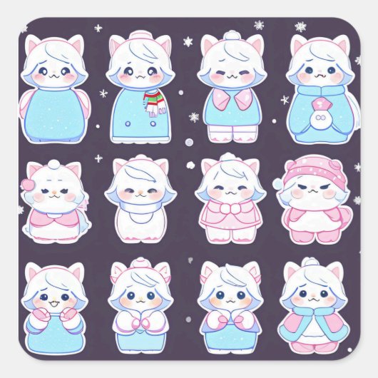 Cute cozy winter stickers (Vorderseite)