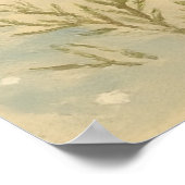 Cute cozy woodland christmas bunny festive  poster (Ecke)