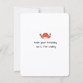 Cute Crab Birthday Card Feiertagskarte