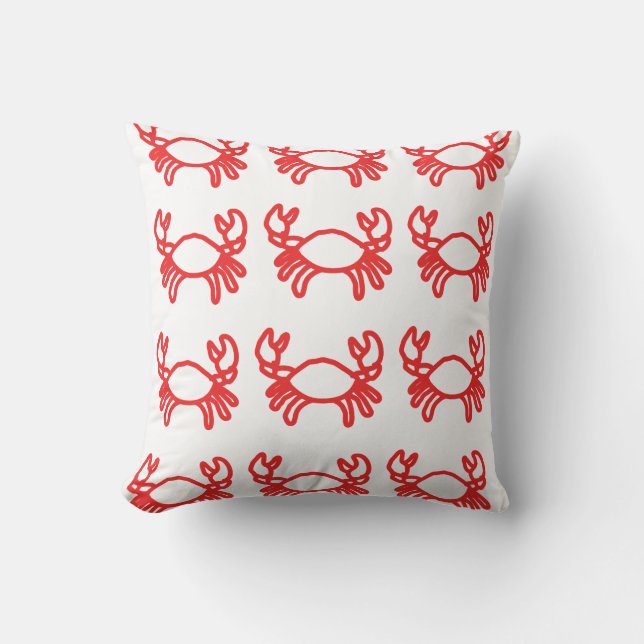 Cute Crab Pattern Kissen (Vorderseite)