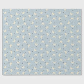 Cute Crab Pattern Sea Life Coastal on Light Blue  Geschenkpapier (Flach)
