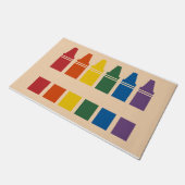 Cute Crayons Doormat, Back To School Gift Fußmatte (Schrägansicht)