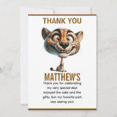 Cute Crazy Cheetah Farm Theme 1st Birthday Dankeskarte (Vorderseite)