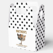 Cute Crazy Cheetah Farm Theme 1st Birthday Geschenkschachtel (Geöffnet)