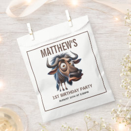 Cute Crazy Cheetah Farm Theme 1st Birthday Geschenktütchen