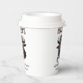 Cute Crazy Cheetah Farm Theme 1st Birthday Pappbecher (Rechts)