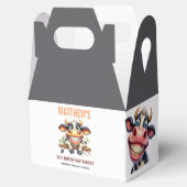 Cute Crazy Cow Farm Theme 1st Birthday Geschenkschachtel (Geöffnet)