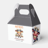 Cute Crazy Cow Farm Theme 1st Birthday Geschenkschachtel (Vorderseite)