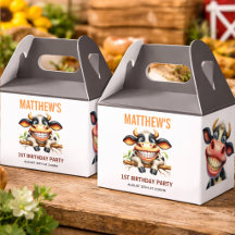 Cute Crazy Cow Farm Theme 1st Birthday