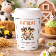 Cute Crazy Cow Farm Theme 1st Birthday