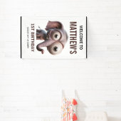 Cute Crazy elephant Farm Theme 1st Birthday Banner (InSitu)