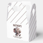 Cute Crazy elephant Farm Theme 1st Birthday Geschenkschachtel (Geöffnet)