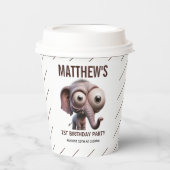 Cute Crazy elephant Farm Theme 1st Birthday Pappbecher (Vorderseite)