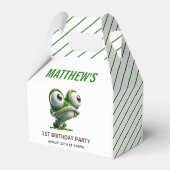 Cute Crazy Frog Farm Theme 1st Birthday Geschenkschachtel (Rückseite)