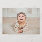 Cute Crazy wildebeest =Theme 1st Birthday photo Einladung (Rückseite)