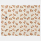 Cute Cream Gingerbread Cookies   Fleecedecke (Vorderseite (Horizontal))