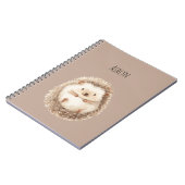 Cute Cream Hedgehog Notizblock (Linke Seite)
