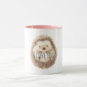 Cute Cream Hedgehog Tasse (Zentrum)