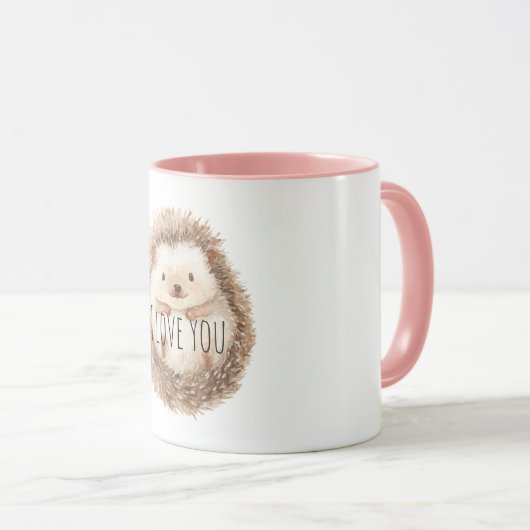 Cute Cream Hedgehog Tasse (VorderseiteRechts)