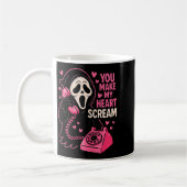 Cute Creepy Horror Make My Heart Scream Valentine’ Kaffeetasse (Links)