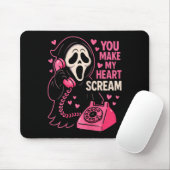 Cute Creepy Horror Make My Heart Scream Valentine’ Mousepad (Mit Mouse)