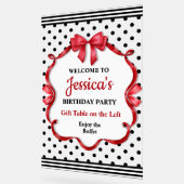 Cute Crimson Bow Birthday Acrylschild (Winkel)