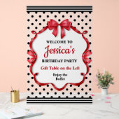 Cute Crimson Bow Birthday Acrylschild (Hochzeit)