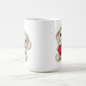 Cute Crochet Elephant Holding Heart Amigurumi Art Kaffeetasse (Mittel)